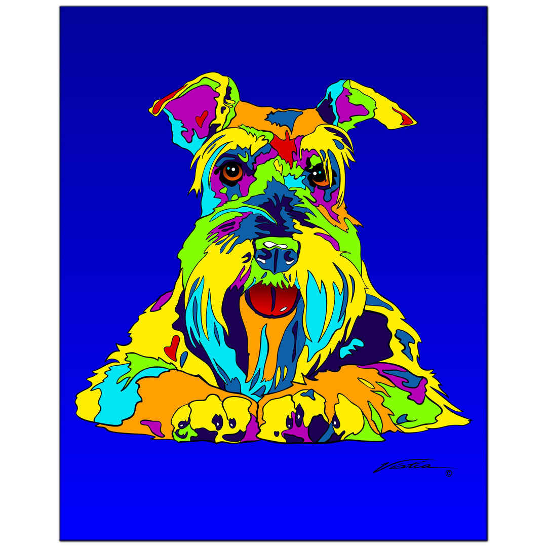 Schnauzer on Metal from The Colorful World of Michael Vistia Image