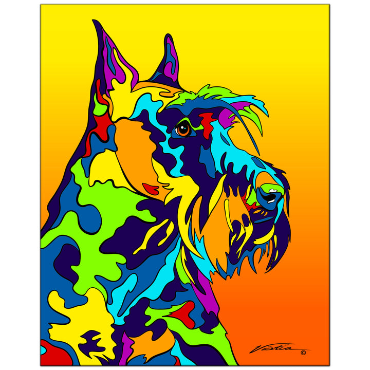 Scottish Terrier on Metal from The Colorful World of Michael Vistia Image