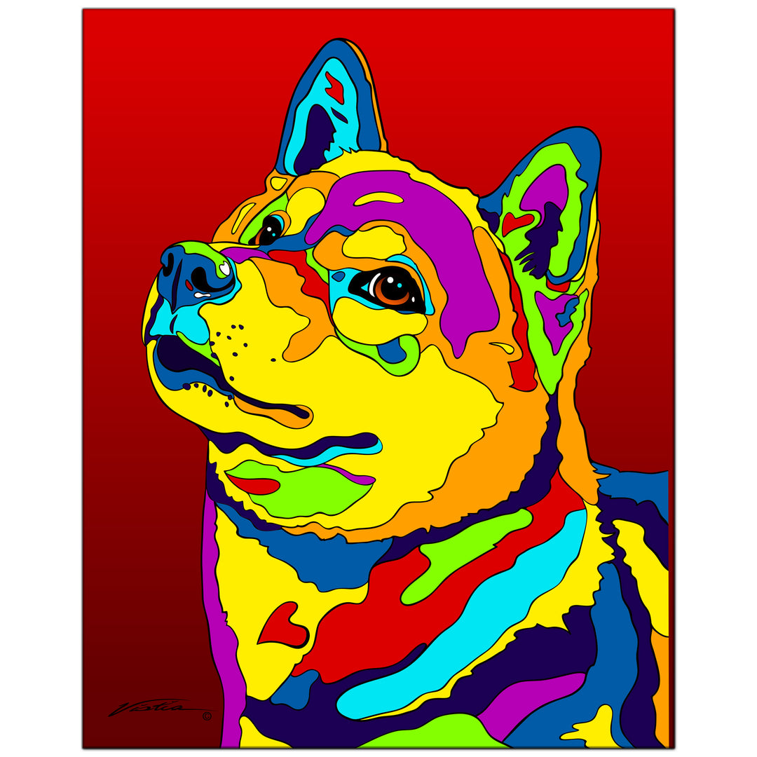 Shiba Inu on Metal from The Colorful World of Michael Vistia Image