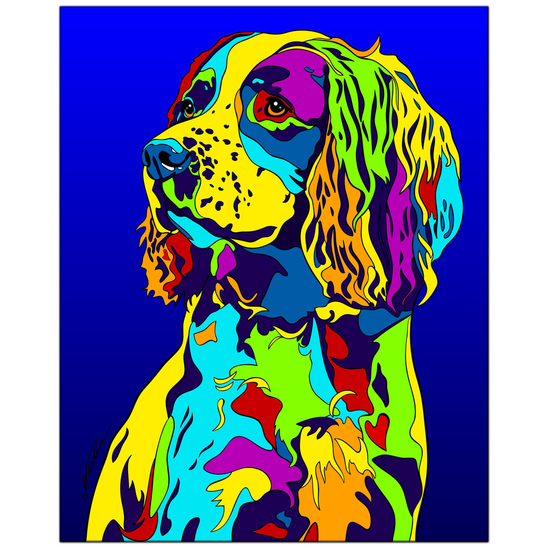 Springer Spaniel on Metal from The Colorful World of Michael Vistia Image