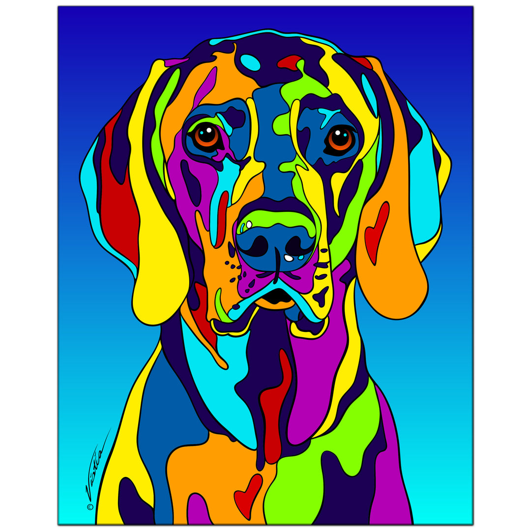 Weimaraner on Metal from The Colorful World of Michael Vistia Image