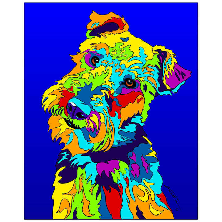 Welsh Terrier on Metal from The Colorful World of Michael Vistia Image