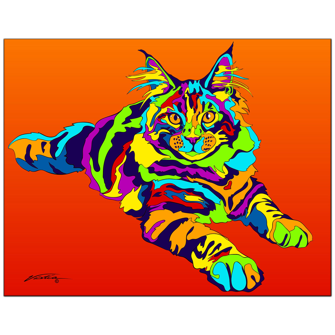 Maine Coon on Metal from The Colorful World of Michael Vistia Image