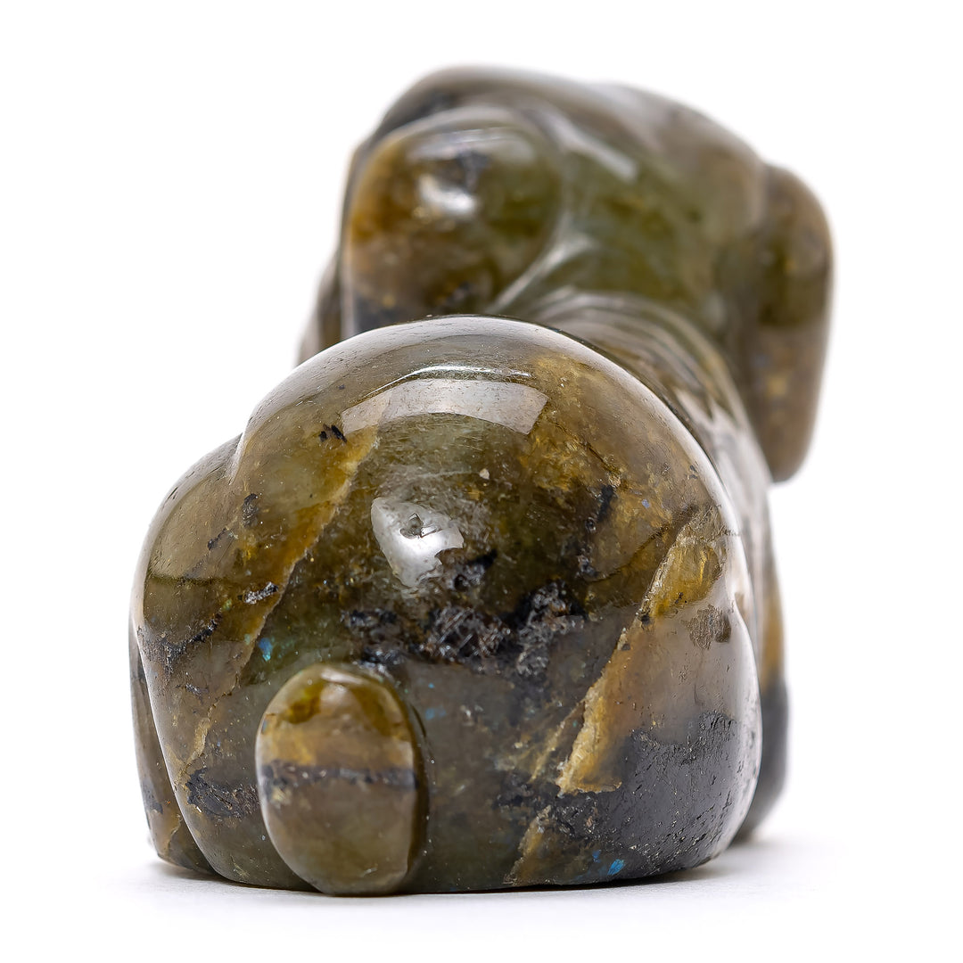 Labradorite Dog Sculpture