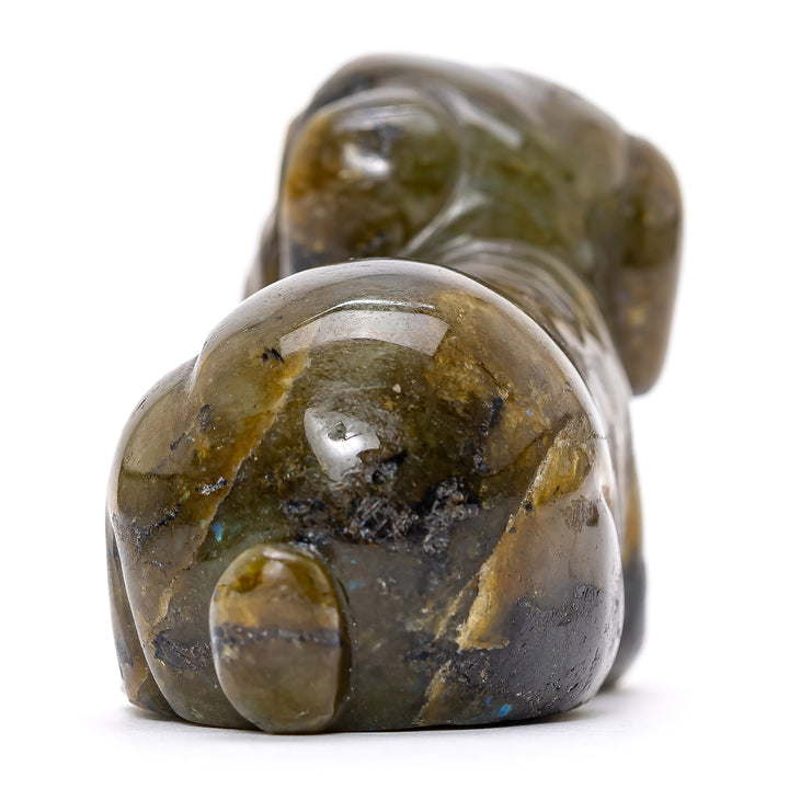 Labradorite Dog Sculpture