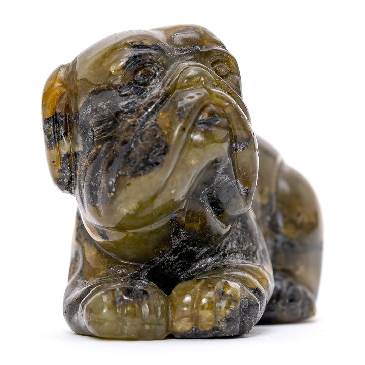 Labradorite Dog Sculpture