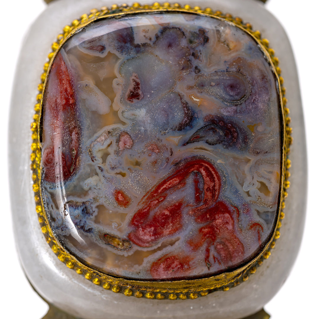 Luxurious 19th-century belt accessory with jade