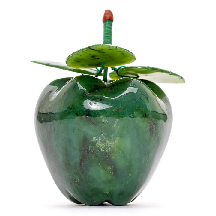 Spinach Jade Apple Carving