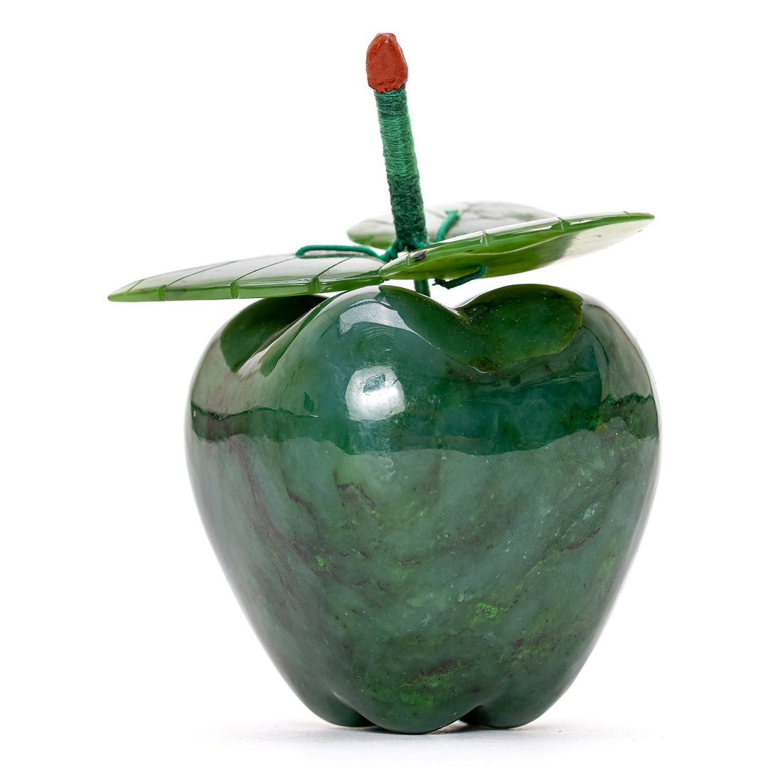 Spinach Jade Apple Carving