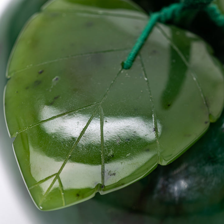 Spinach Jade Apple Carving