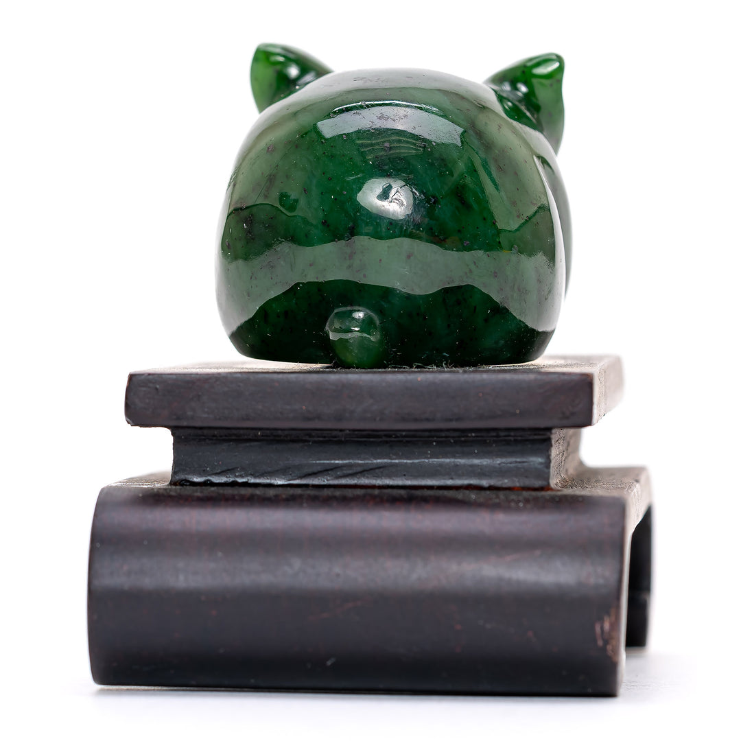 Spinach Jade Rabbit Sculpture