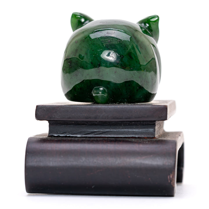 Spinach Jade Rabbit Sculpture