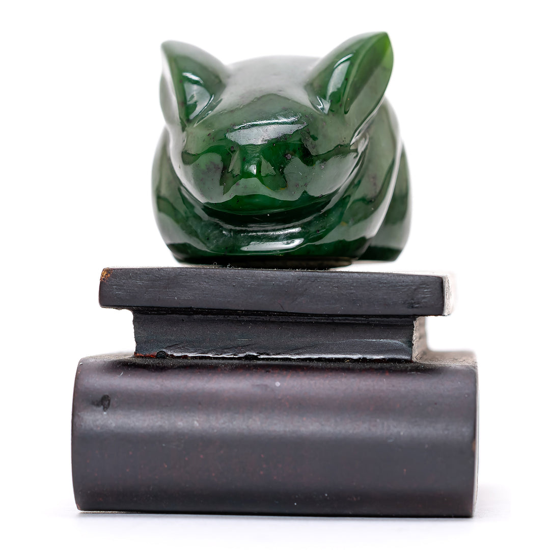 Spinach Jade Rabbit Sculpture