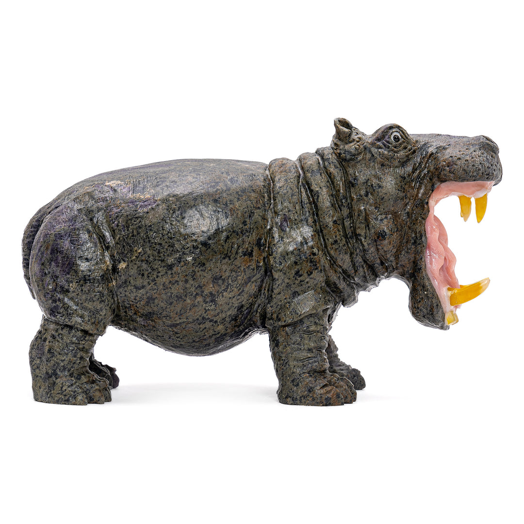 Carved Jasper Hippo (Med)
