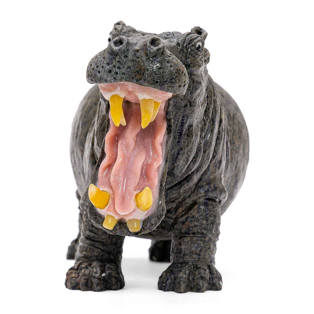Carved Jasper Hippo (Med)