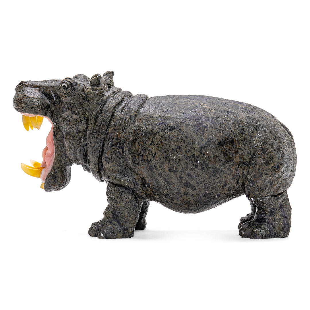 Carved Jasper Hippo (Med)