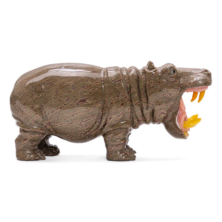 Carved Jasper Hippo (sm)