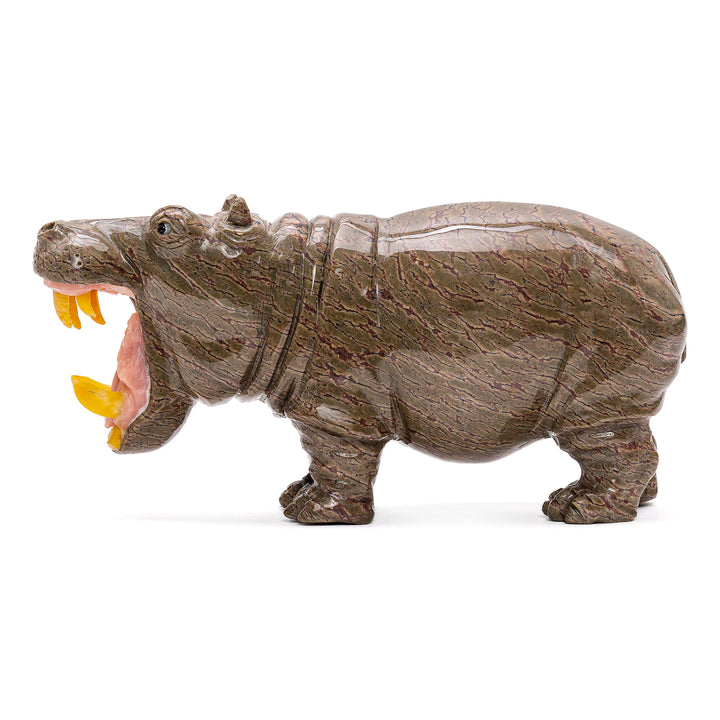 Carved Jasper Hippo (sm)