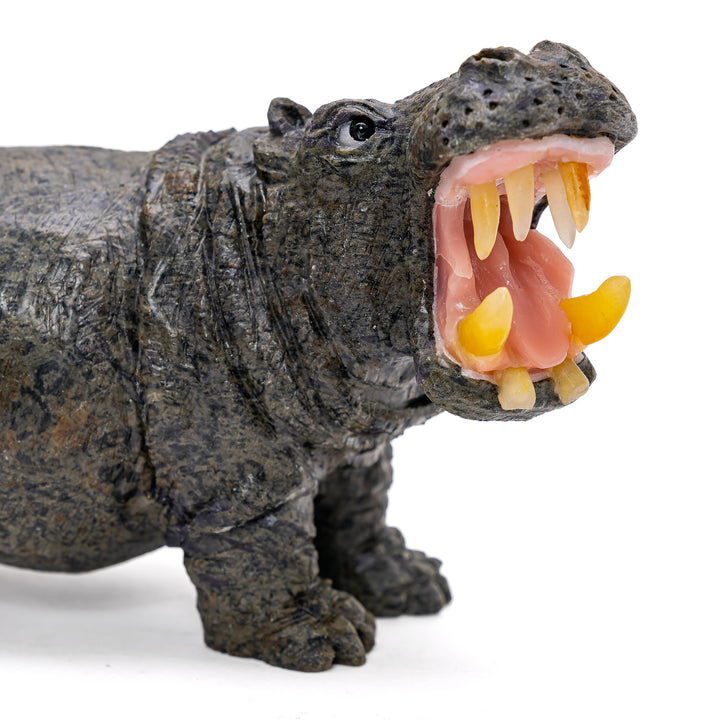 Carved Jasper Hippo (sm)