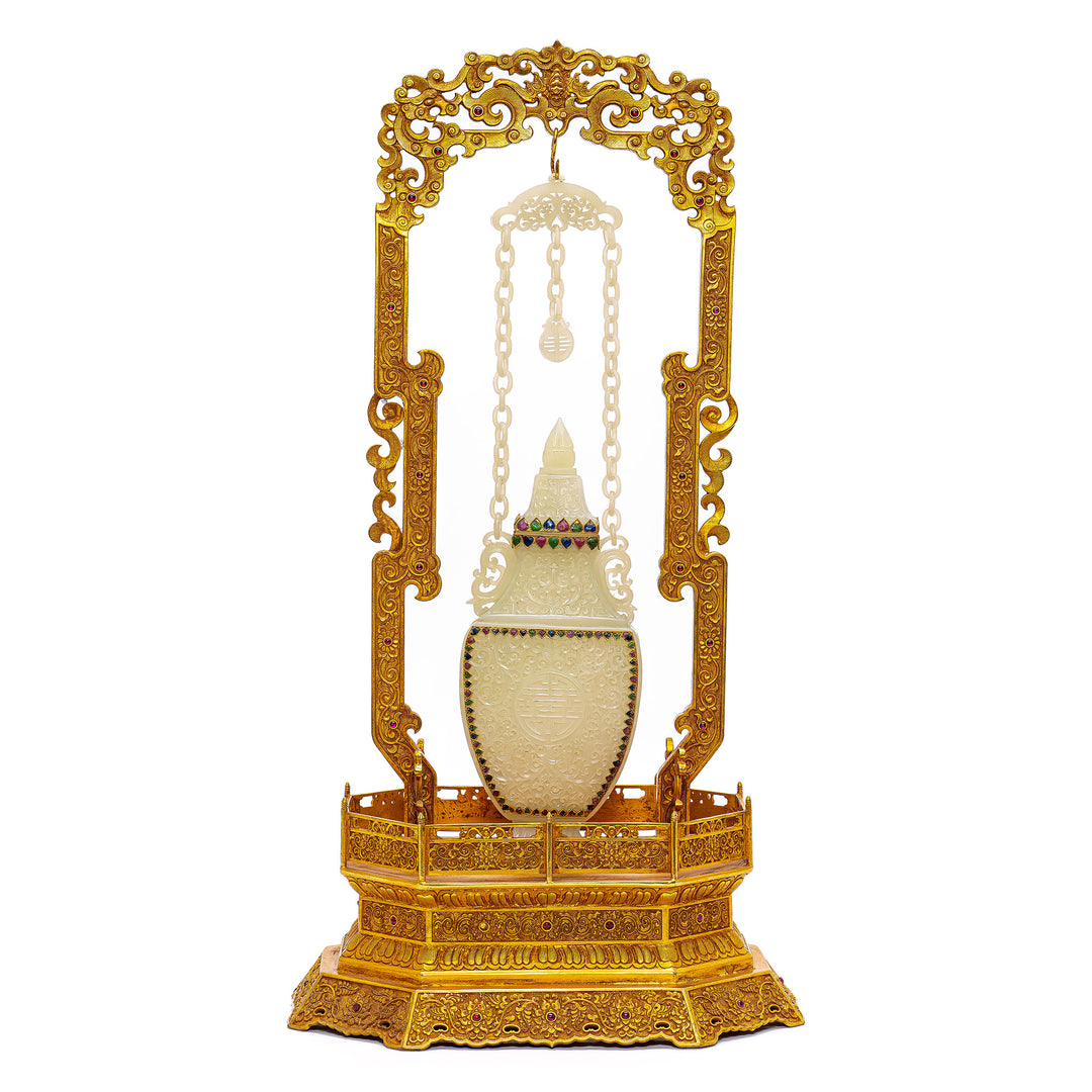 Exquisite Jade Hanging Chain Vase