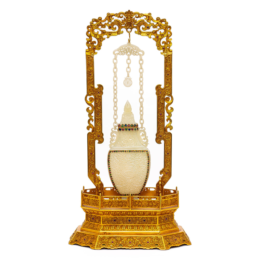Exquisite Jade Hanging Chain Vase