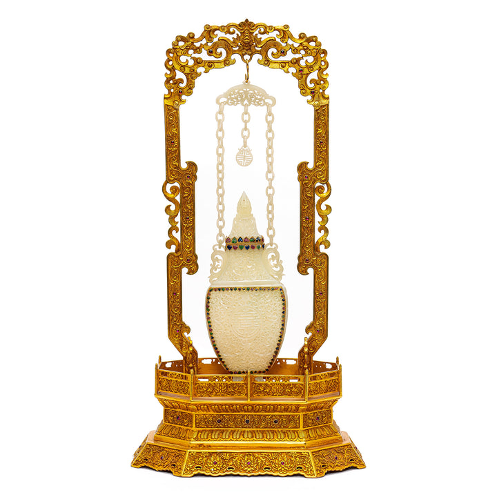 Exquisite Jade Hanging Chain Vase