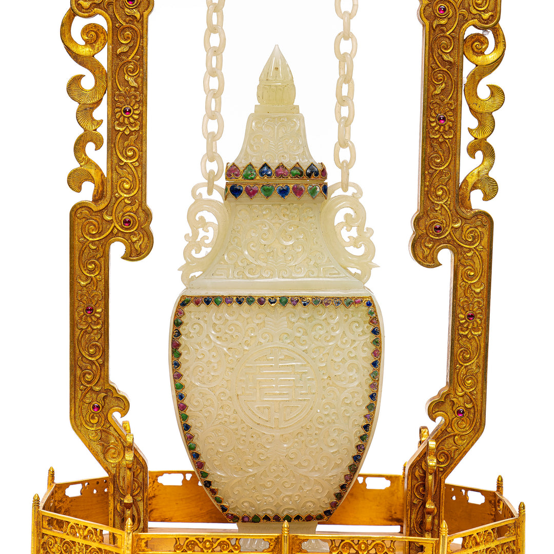 Exquisite Jade Hanging Chain Vase