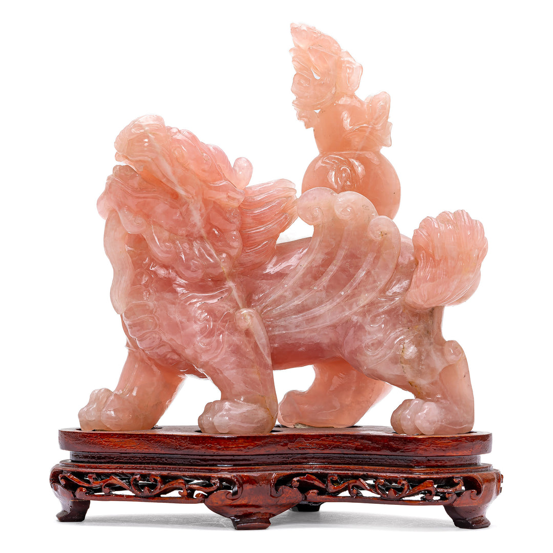 Rose Quartz Winged Lion