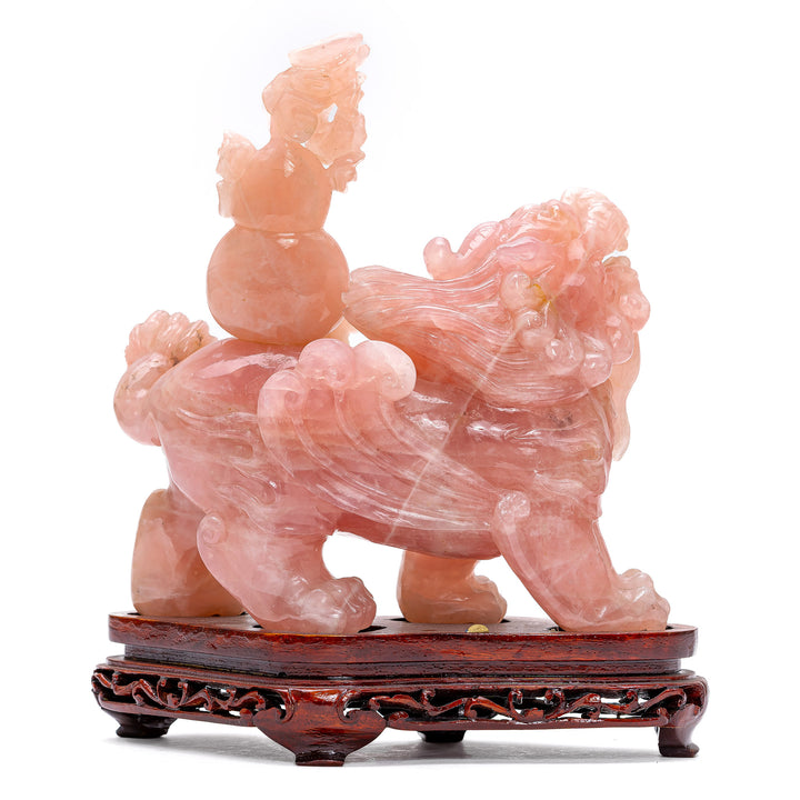 Rose Quartz Winged Lion