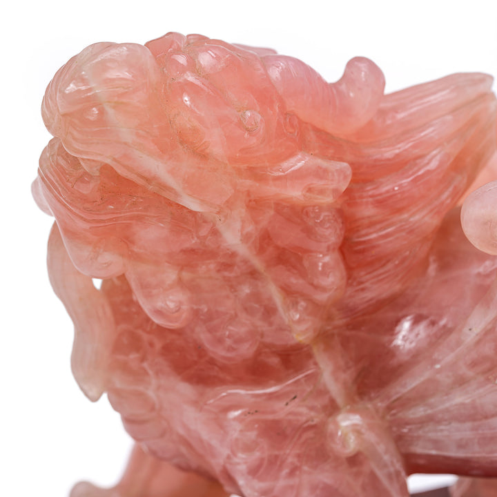 Rose Quartz Winged Lion