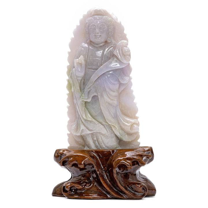 Pale Lavender Jade Guan Yin
