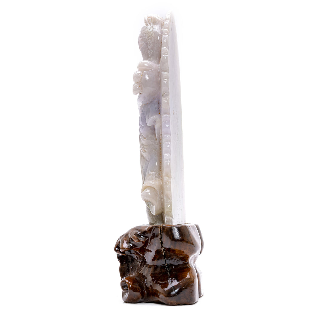 Pale Lavender Jade Guan Yin