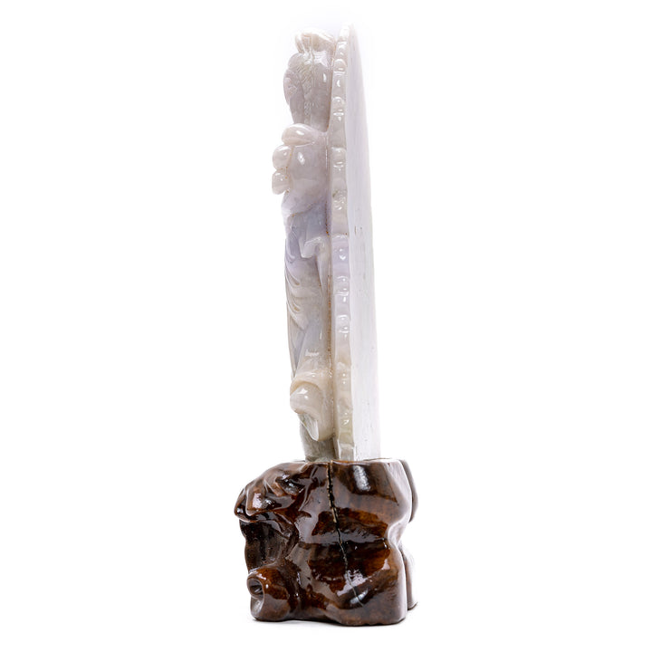 Pale Lavender Jade Guan Yin