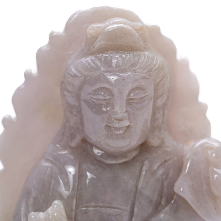 Pale Lavender Jade Guan Yin