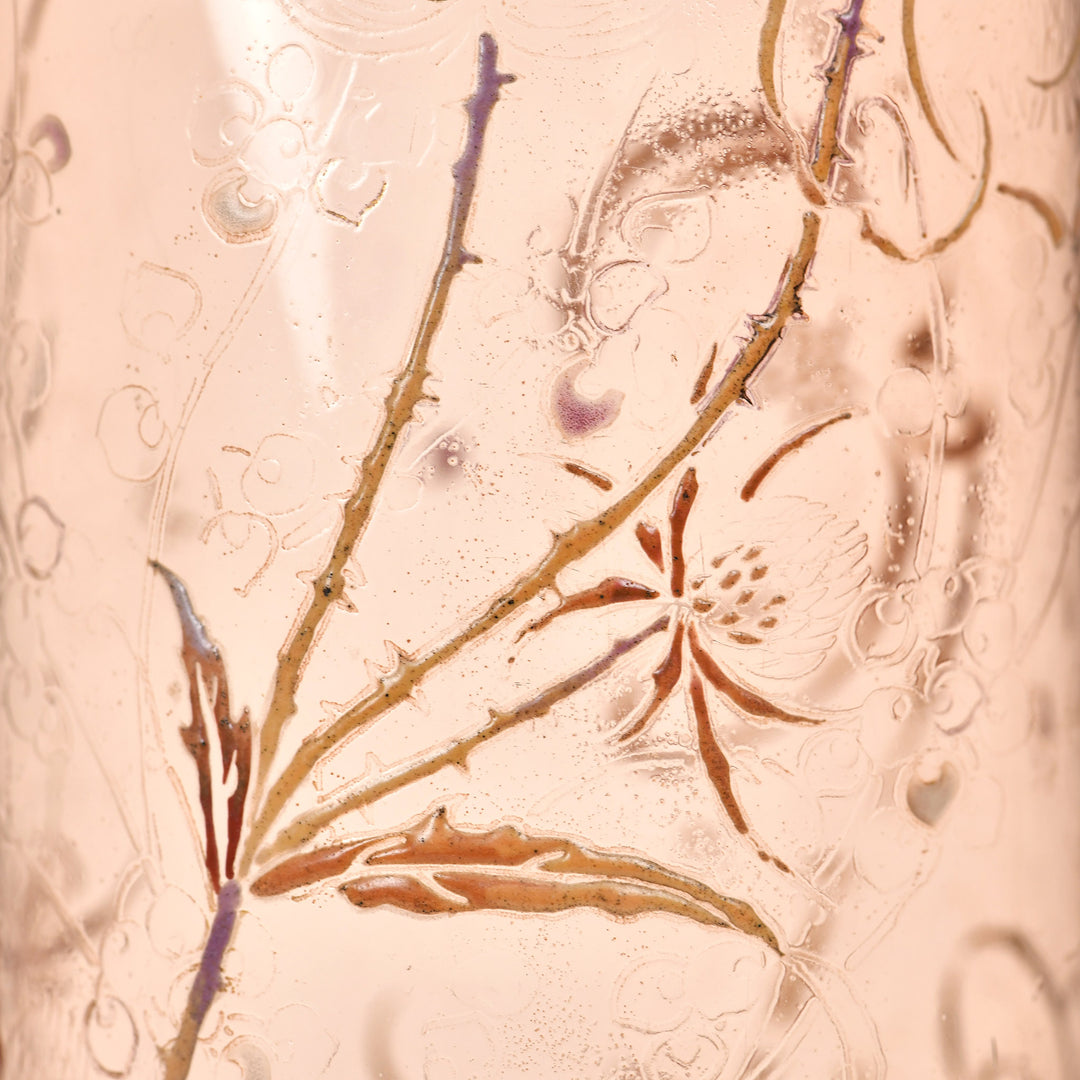 Gallé's floral enameled vase—where art and history bloom in glass