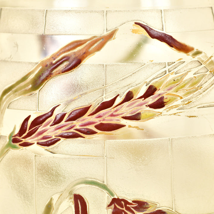 Gold-trimmed Gallé vase, a masterpiece of enameled art from 1890