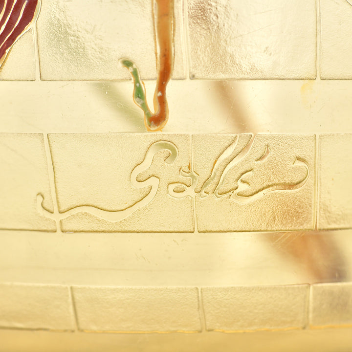 Elegant Gallé vase with heavily enameled stalks of wheat, collector's item