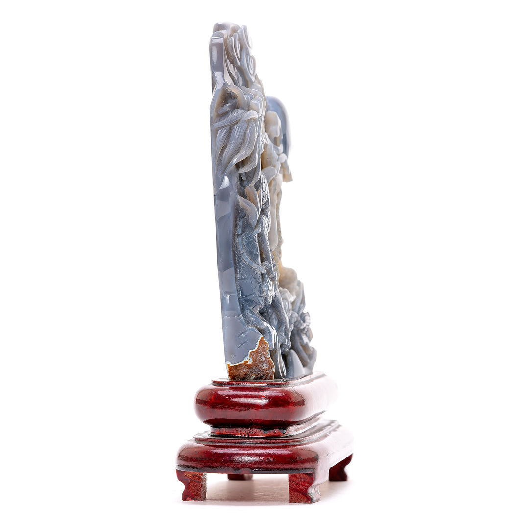 Grey Agate Carving