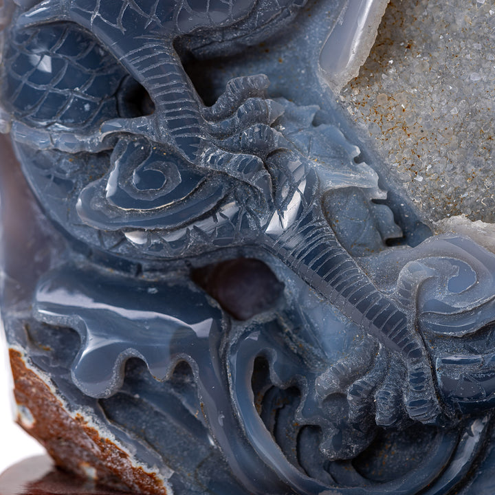 Grey Agate Carving
