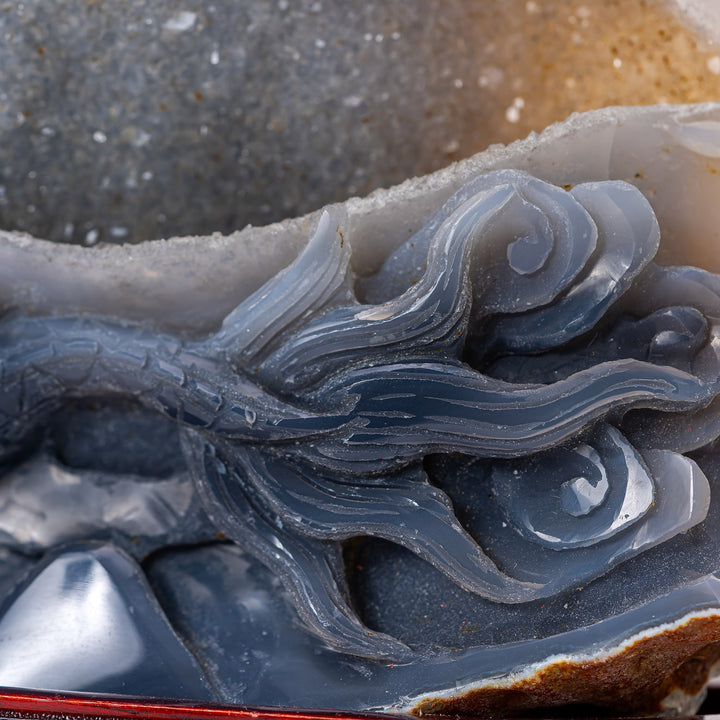 Grey Agate Carving