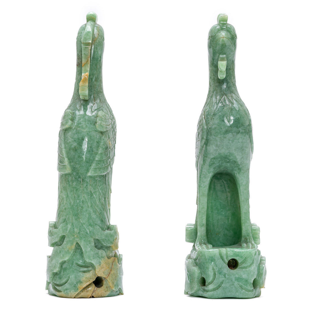 Pair Jade Phoenix Birds