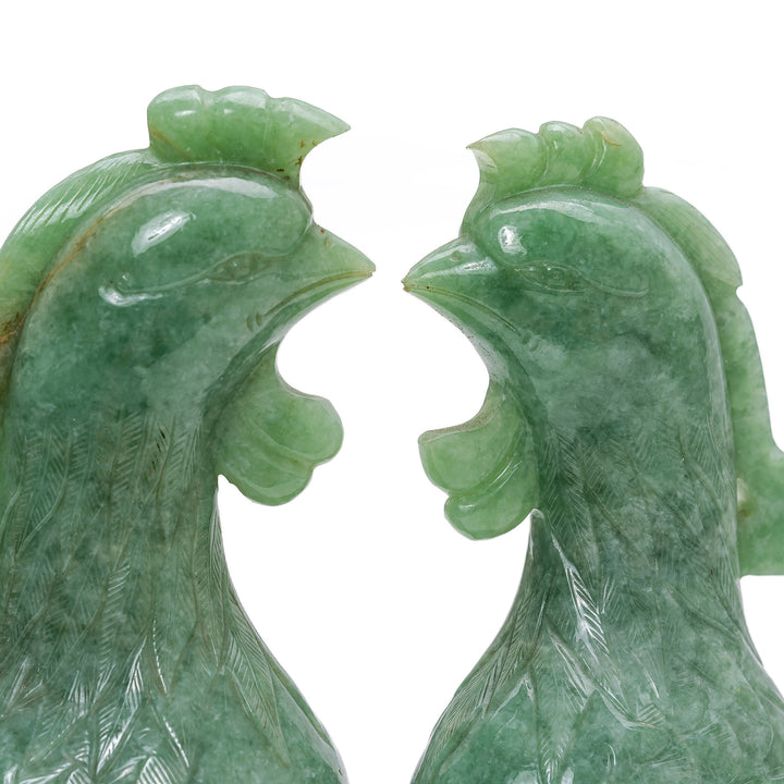 Pair Jade Phoenix Birds