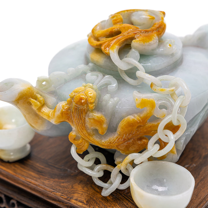 Handcrafted Miniature Jade Teapot Set