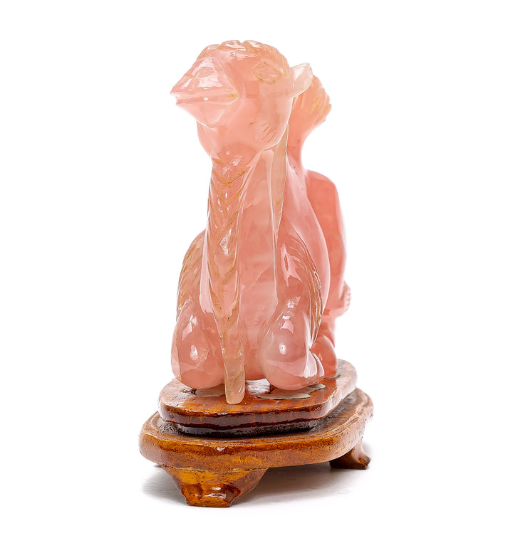 Rose Quartz Recumbent Camel