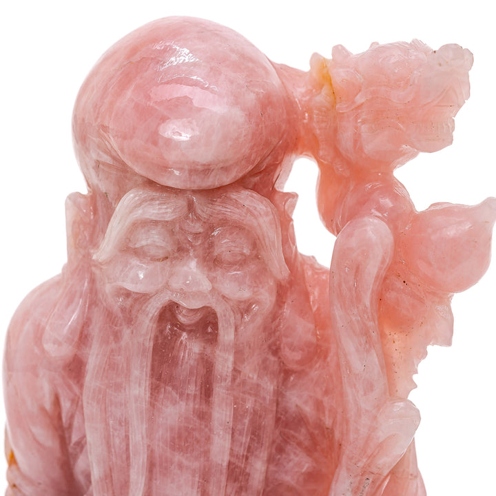 Rose Quartz God of Longevity