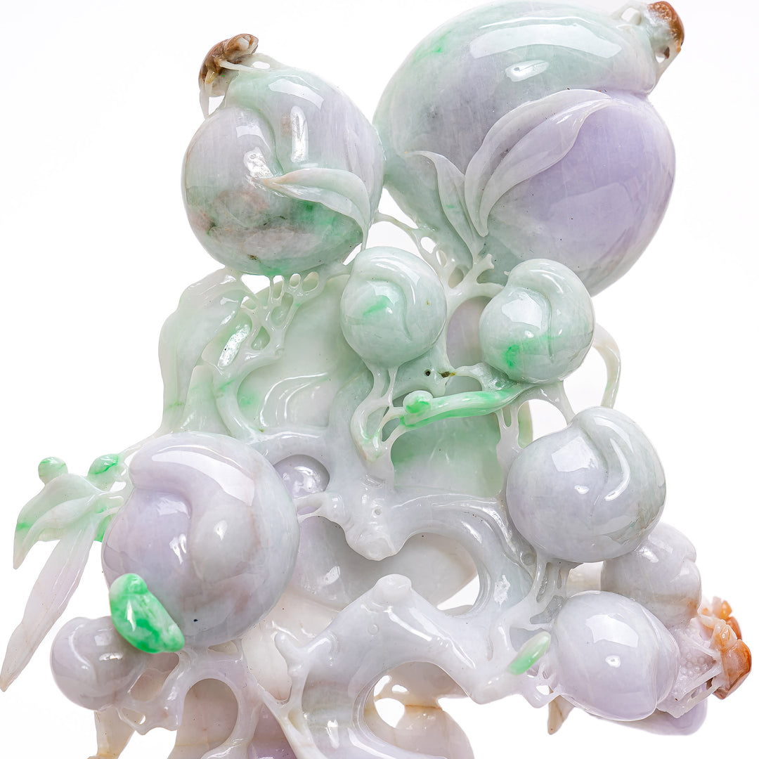 Enchanting Burma Jade Pine & Cranes Design