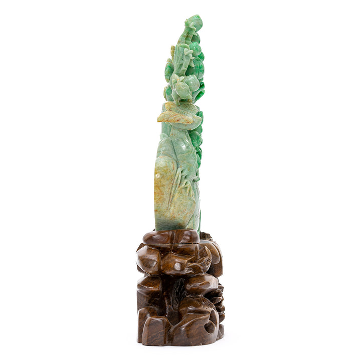 Jade Lidded Peach Tree Vase