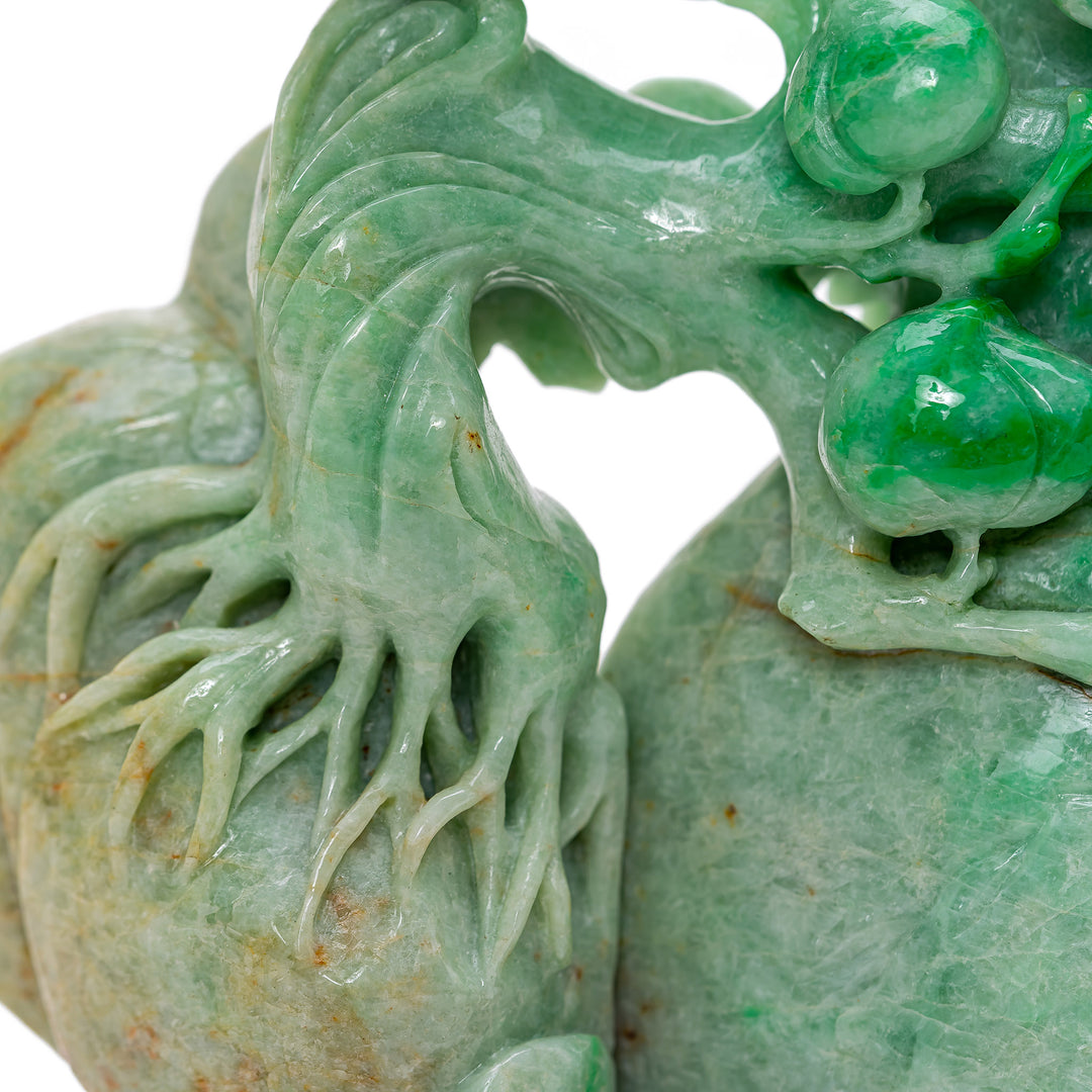 Jade Lidded Peach Tree Vase