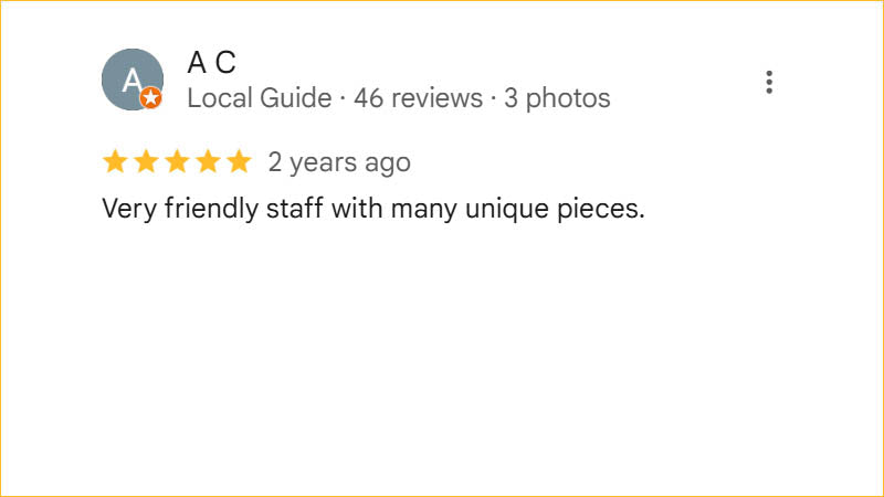 A C 5-star Regis Galerie review praising very friendly staff and unique pieces in The Venetian, Las Vegas.