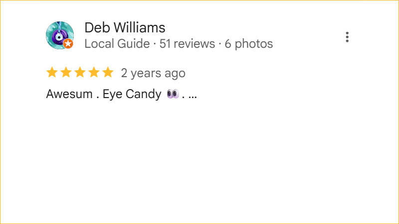 Deb Williams 5-star Regis Galerie review calling the gallery awesome and pure eye candy in The Venetian, Las Vegas.